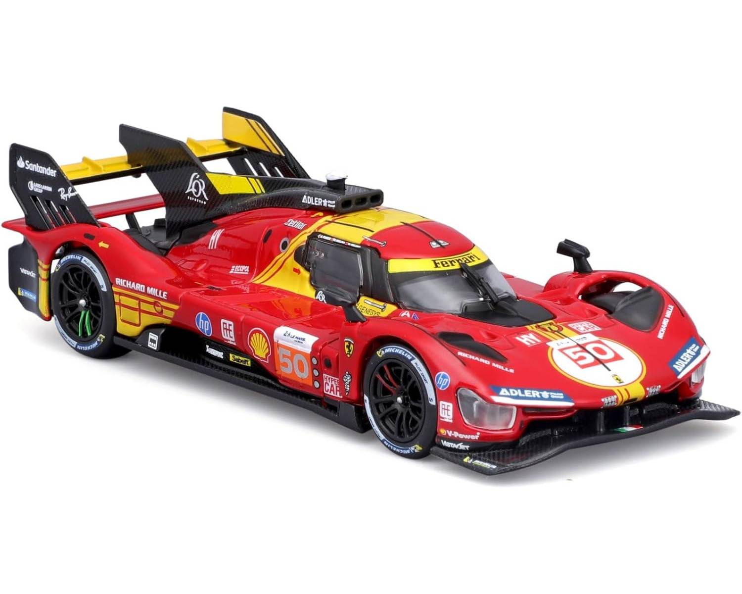 Bburago 18-36316 - Modellauto - Ferrari 499P LMH #50 '24 (Maßstab 1:43) Hardcase Auto Sammler
