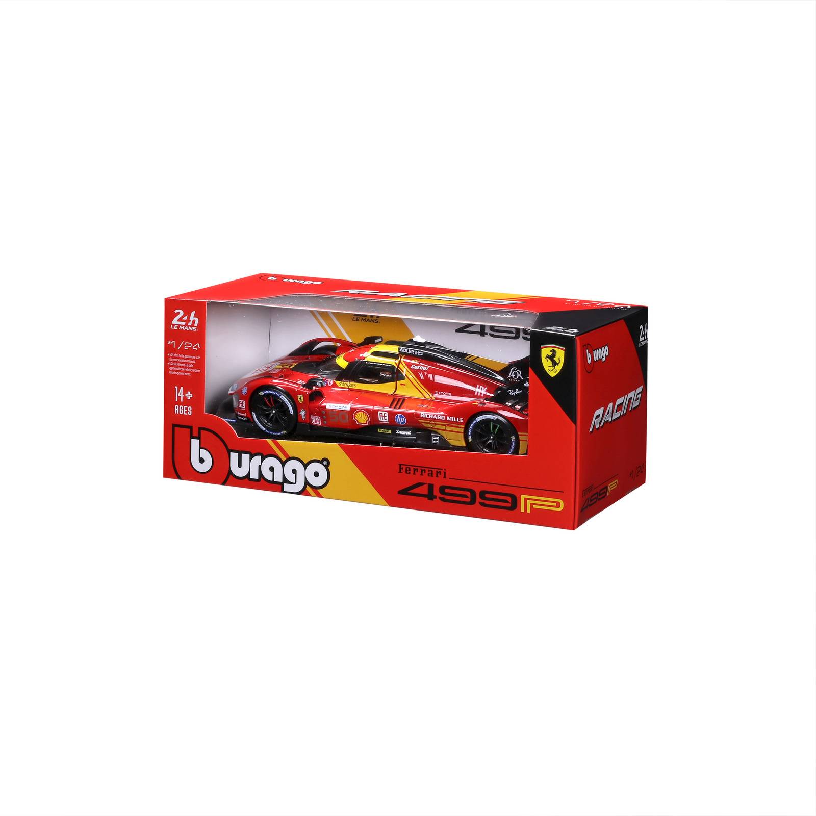 Bburago 18-36322P2 - Modellauto - Ferrari 499P LMH #50 '24 (Maßstab 1:43) Auto Sammler Spielzeugauto