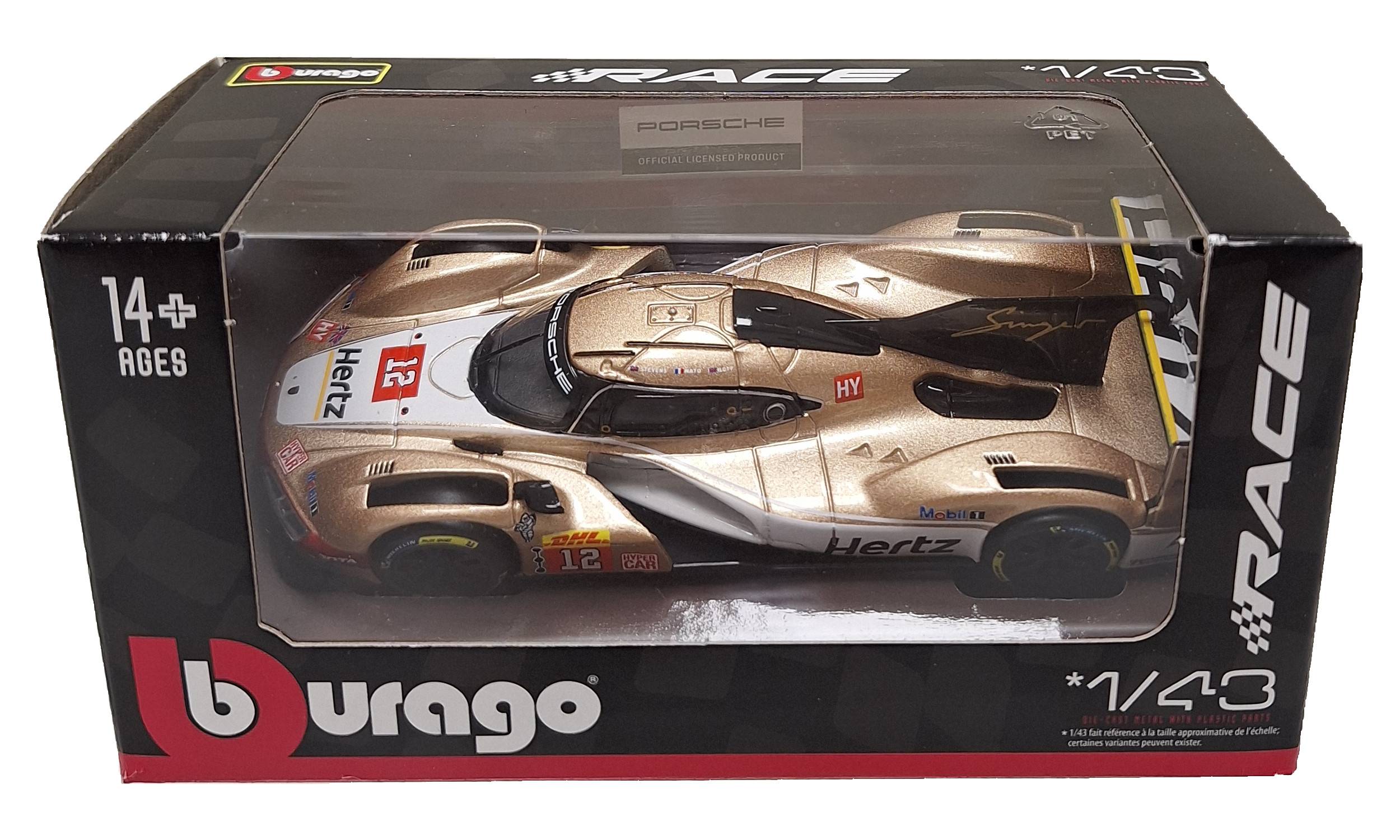 Bburago 18-60057P3 - Modellauto - Porsche 963 Team Jota Hertz #12 (Maßstab 1:43) Auto Spielzeugauto