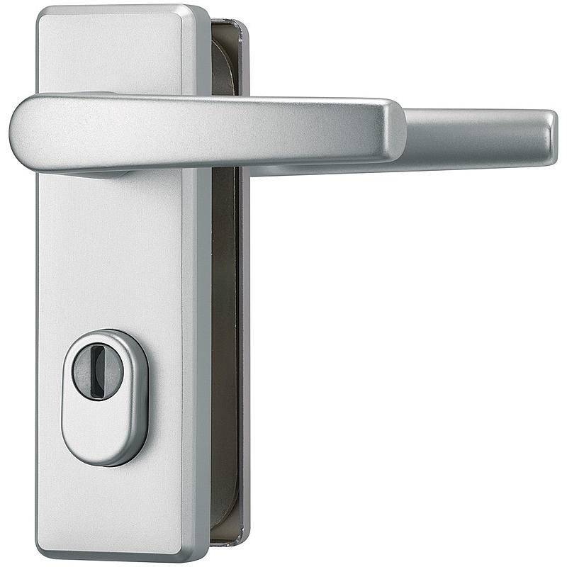 Abus KKZS700 F1 FS Schutzbeschlag FH-Tür DG, alu., Drückergarnitur für Feuerschutztüren,Modell: KKZS 700 | Farbe: F1 (A