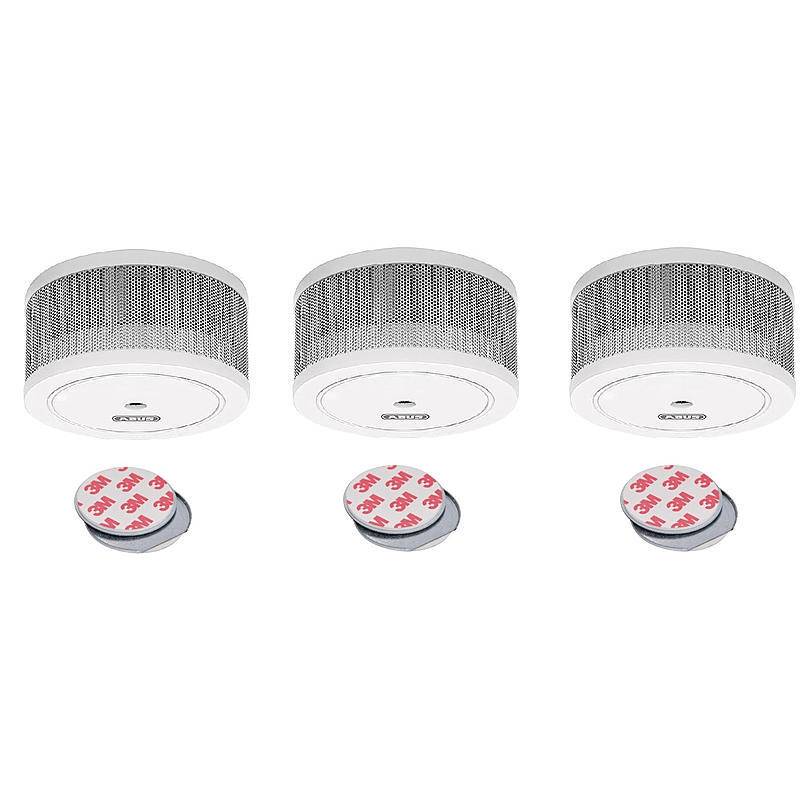 3er Abus GRWM30600 Rauchmelder+ Magnetbefestigung, RAUCHMELDER-SET - Modell: GRWM30600 | Set-Inhalt: 3x Rauchmelder, 3x