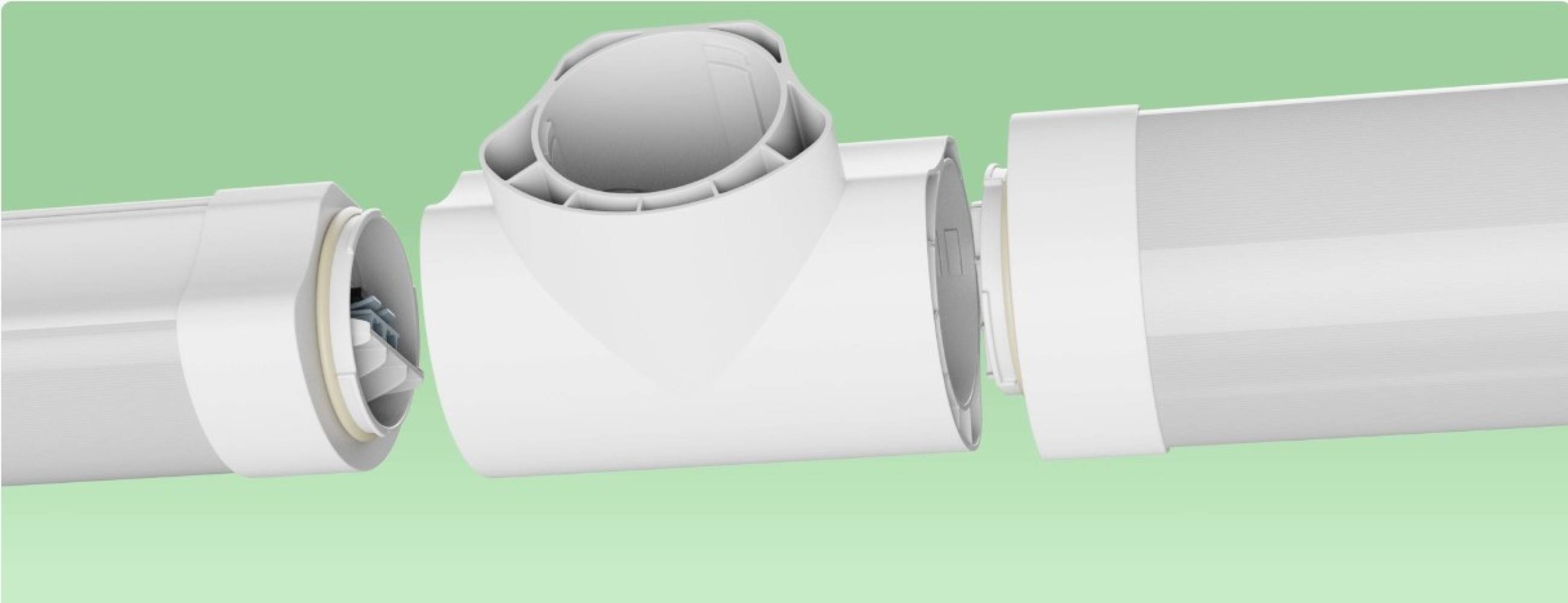 Spectrum LED LIMEA VARIO T Verbinder für Feuchtraumleuchte LIMEA VARIO weiß