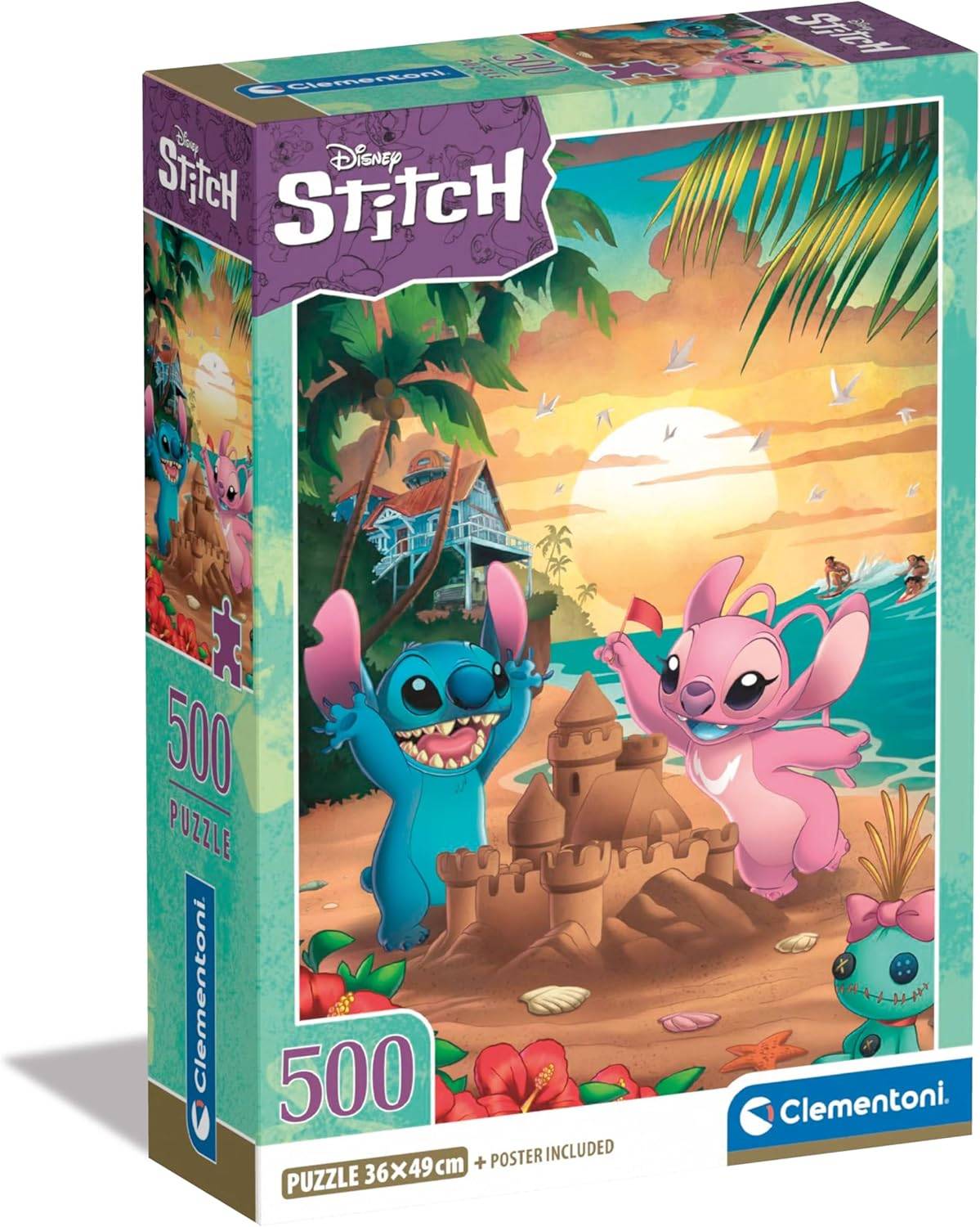 Clementoni 35547 - Disney Angel & Stitch - 500 Teile Puzzle