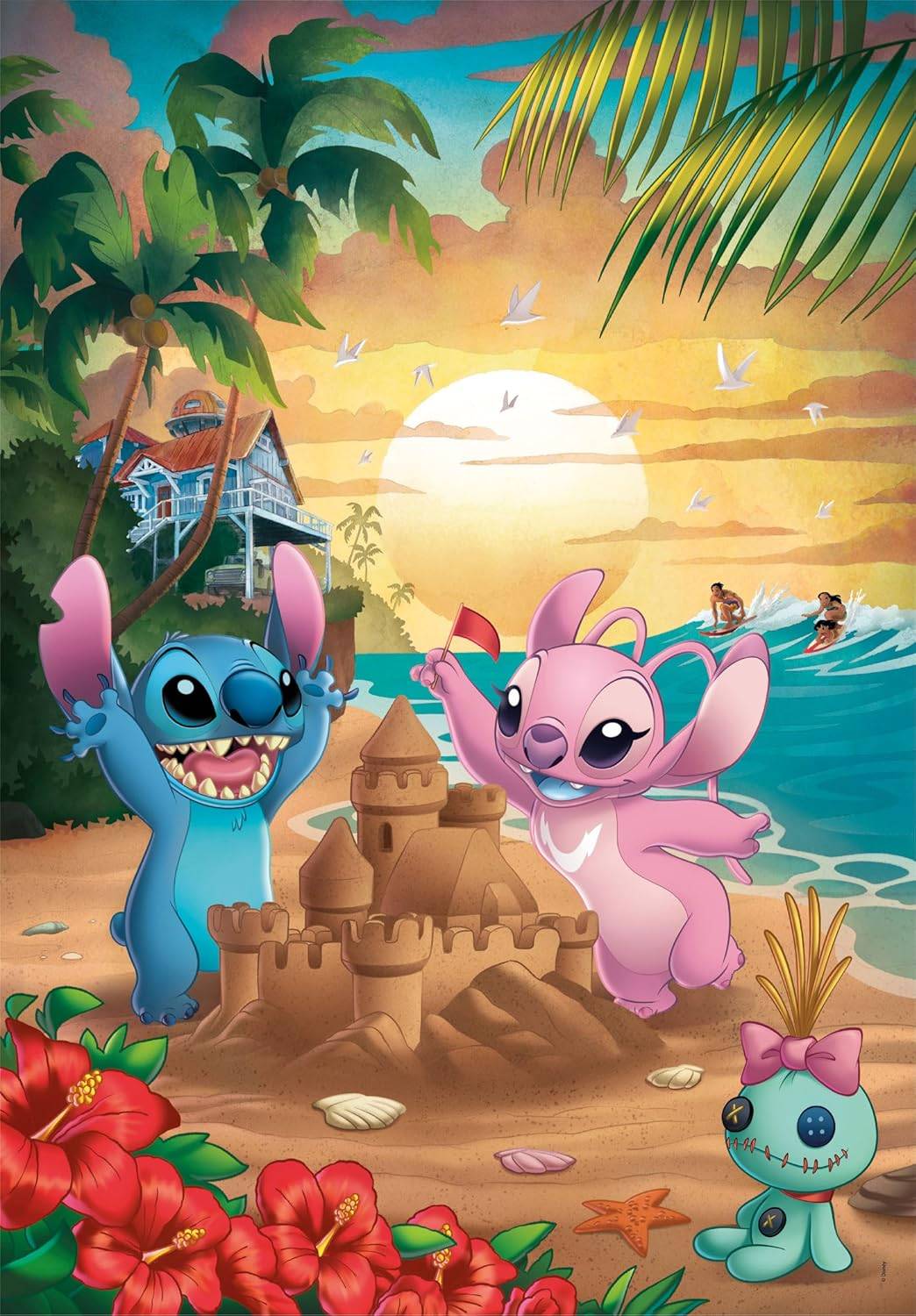Clementoni 35547 - Disney Angel & Stitch - 500 Teile Puzzle