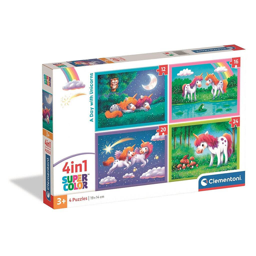 Einhorn One Day 4-in-1 Puzzle Clementoni