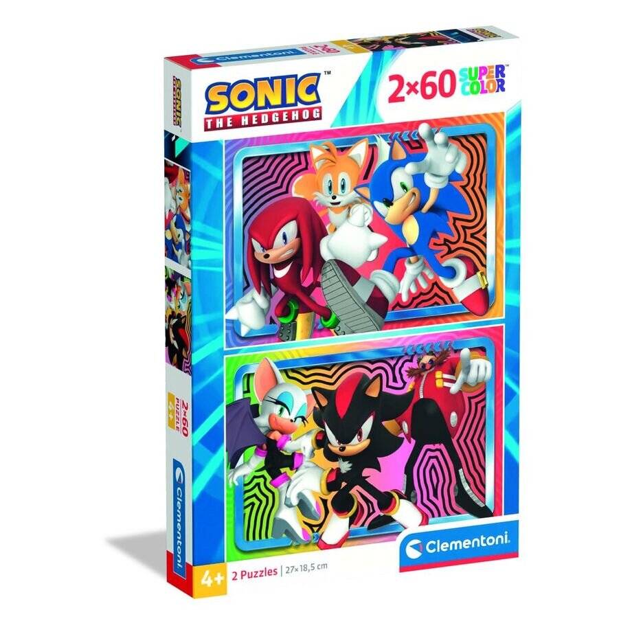 Sonic der Igel 2x60 Stk Puzzle Clementoni
