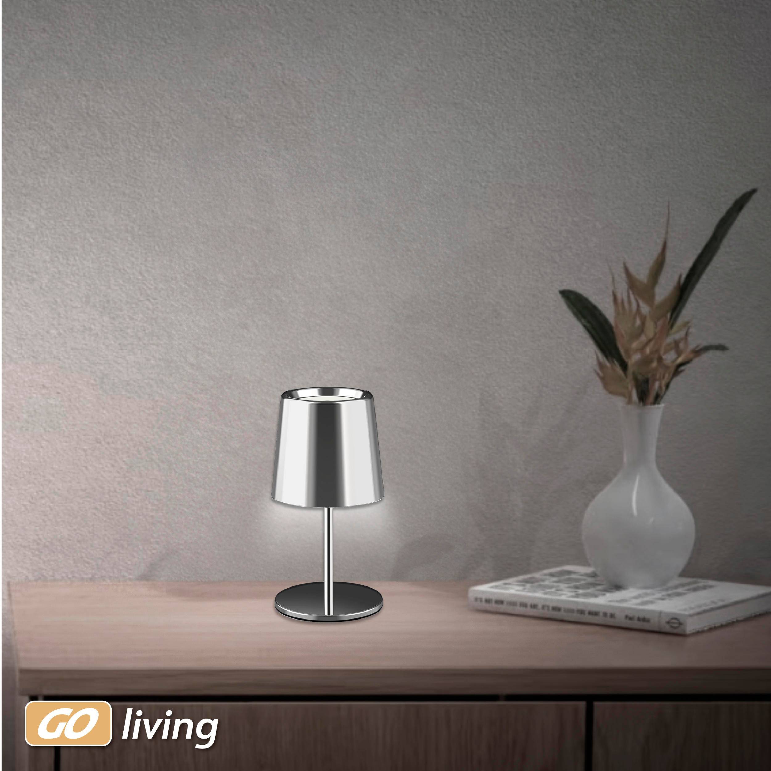 MÜLLER-LICHT LED-Akku-Tischleuchte Holly, 3 W, 300 lm, silber