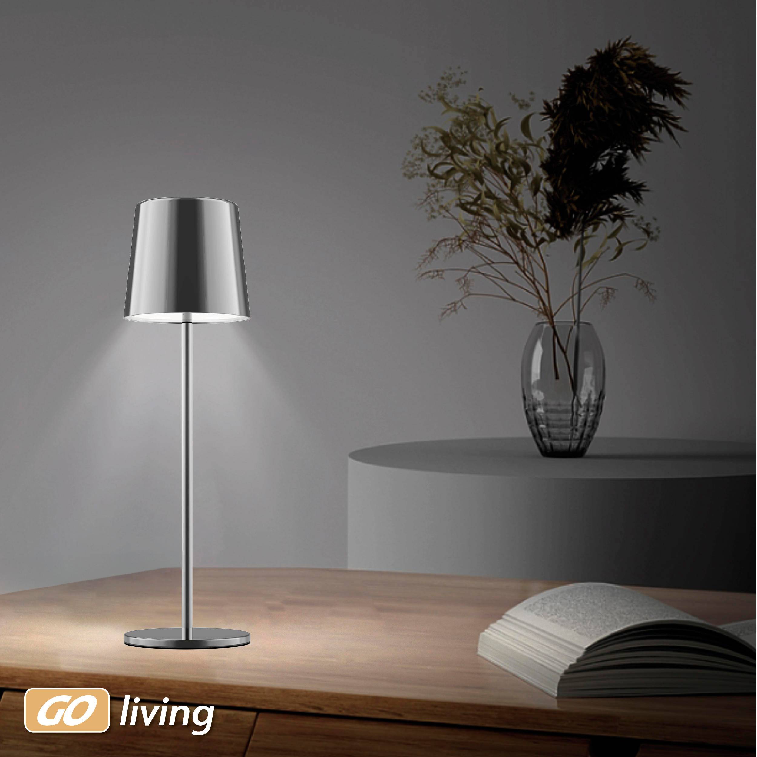 MÜLLER-LICHT LED-Akku-Tischleuchte Holly, 3 W, 300 lm, silber