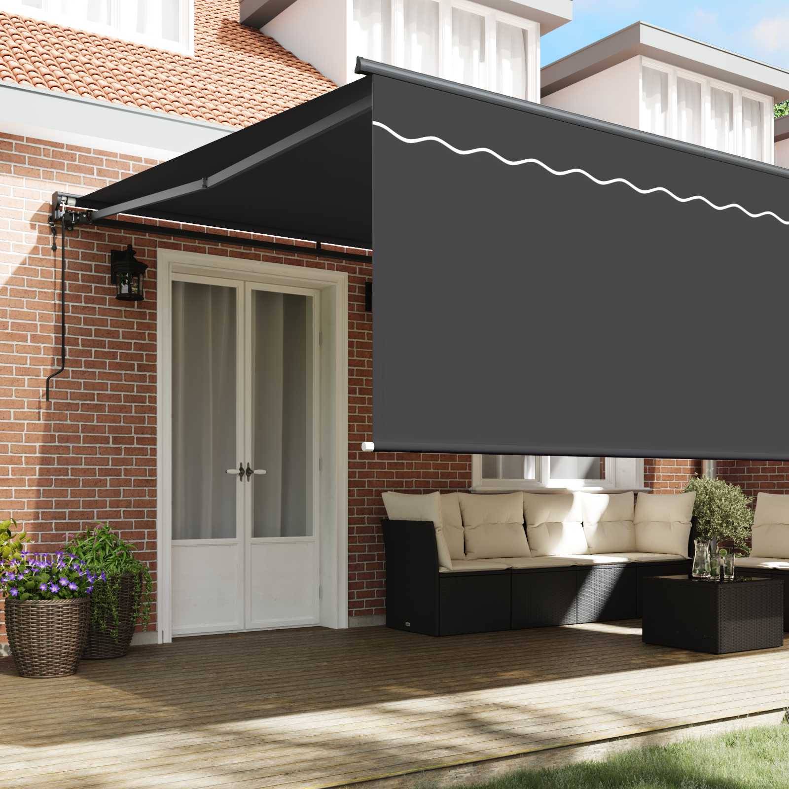 vidaXL Einziehbare Markise Anthrazit 500 x 300 cm