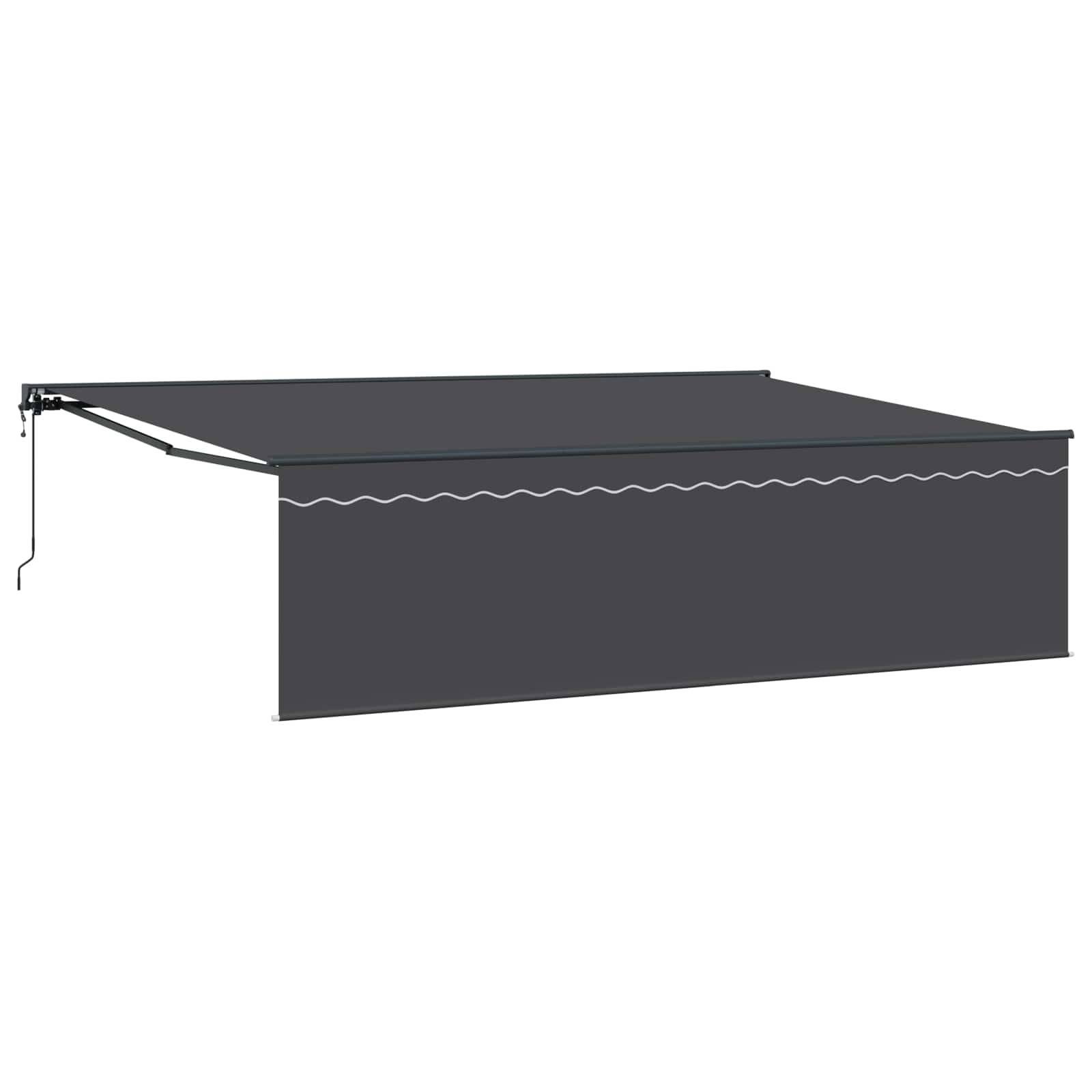 vidaXL Einziehbare Markise Anthrazit 500 x 300 cm