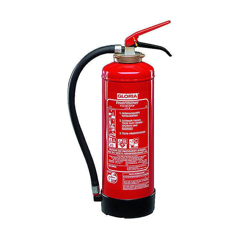 GLORIA Pulverlöscher PEP 12 GA mit Wandhalter, Set-Inhalt: Wandhalterung, Feuerlöscher | Aufladelöscher, Feuerlöscher -