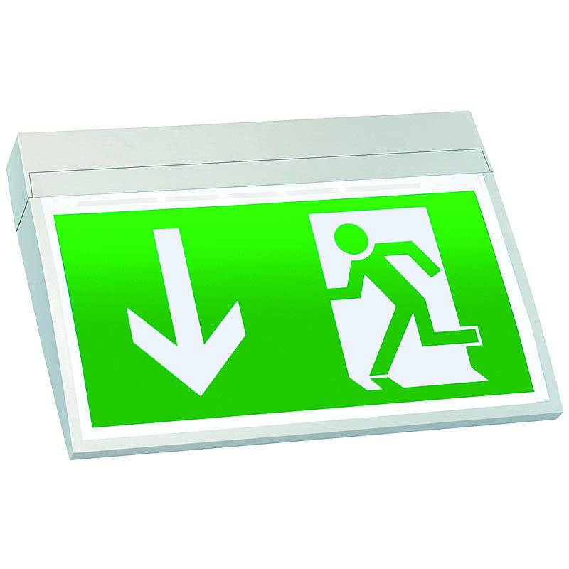 GLORIA Rettungszeichenleuchte GLO-001, Rettungszeichen - Modell: Rettungsweg | Einsatzbereich: Innenbereich, Gewerbeobj