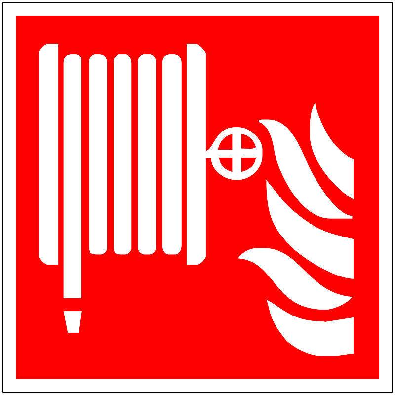 GLORIA Schild KNS nach ISO, WHY 148x148, Brandschutzzeichen - Modell: Löschschlauch | Einsatzbereich: Innenbereich, Auß