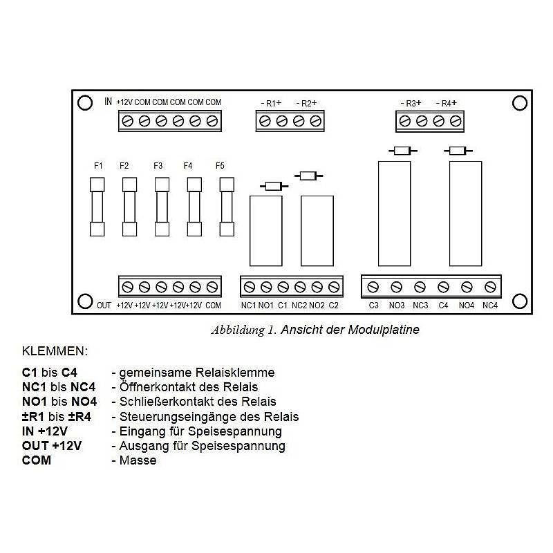 MP-1 universal Relaismodul - 4 Relais, Relaismodul, Zubehörartikel