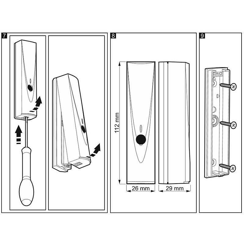 Satel Magenta akustischer Glasbruchmelder - schmal, Glasbruchmelder | Einsatzgebiet:Fenster, Fenstertür | Funktionen:St
