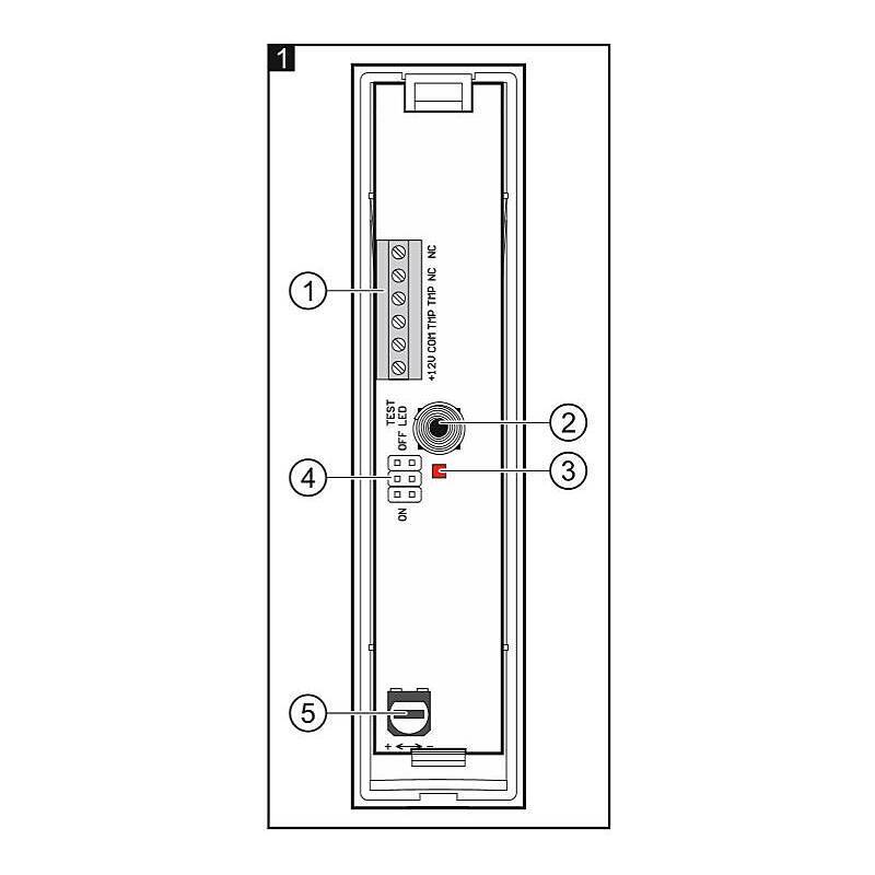 Satel Magenta akustischer Glasbruchmelder - schmal, Glasbruchmelder | Einsatzgebiet:Fenster, Fenstertür | Funktionen:St