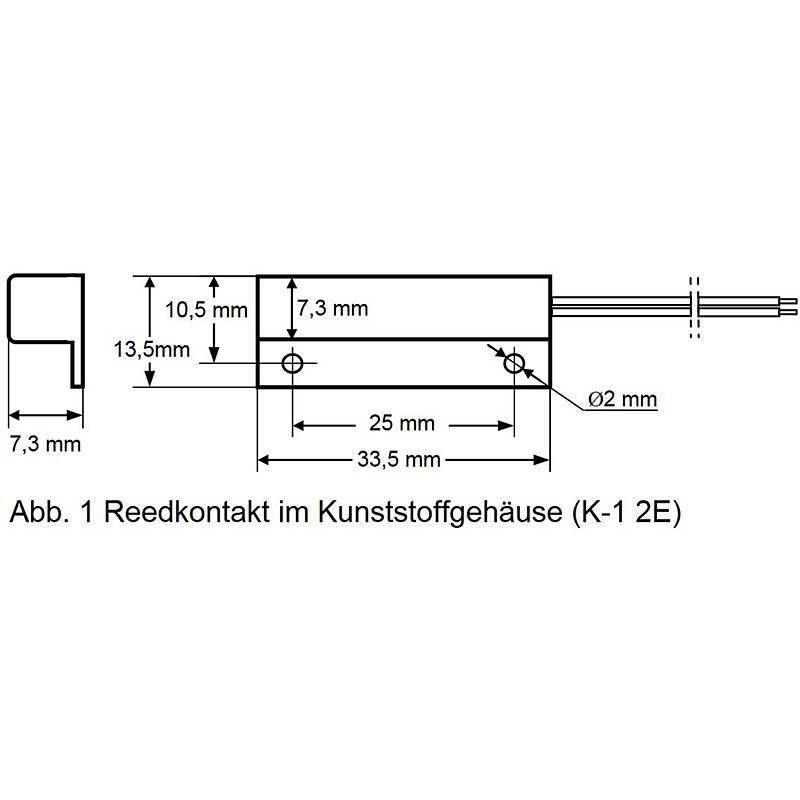 Satel K-1 2E Aufbau Magnetkontakt weiss 2EOL/NC, Öffnungsmelder | Einsatzgebiet:Tür, Fenster | Detektionsverfahren:Magn