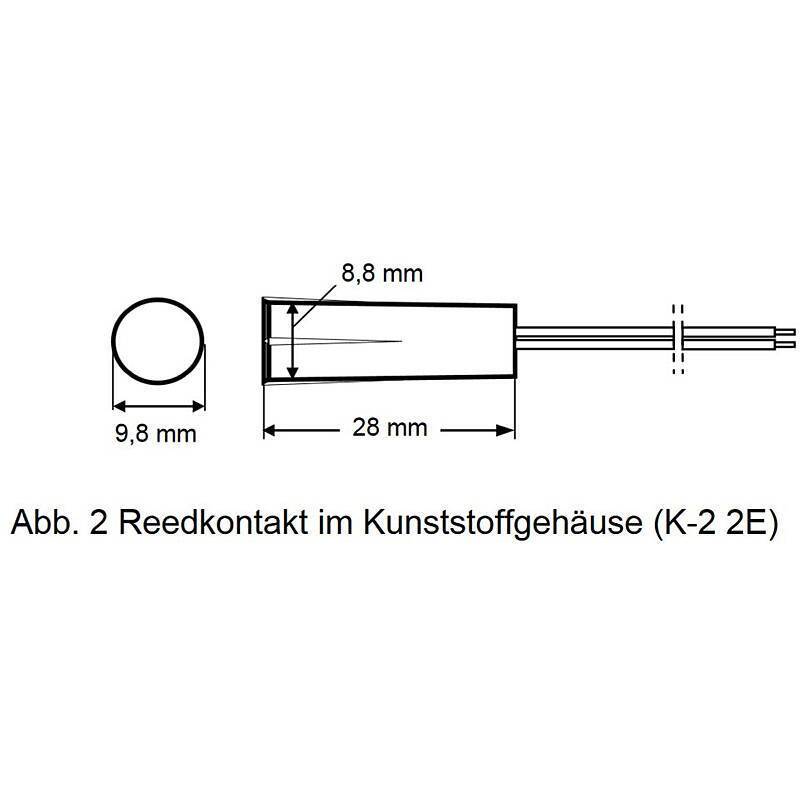 Satel K-2 2E BR Einbau Magnetkontakt braun 2EOL/NC, Öffnungsmelder | Einsatzgebiet:Tür, Fenster | Detektionsverfahren:M