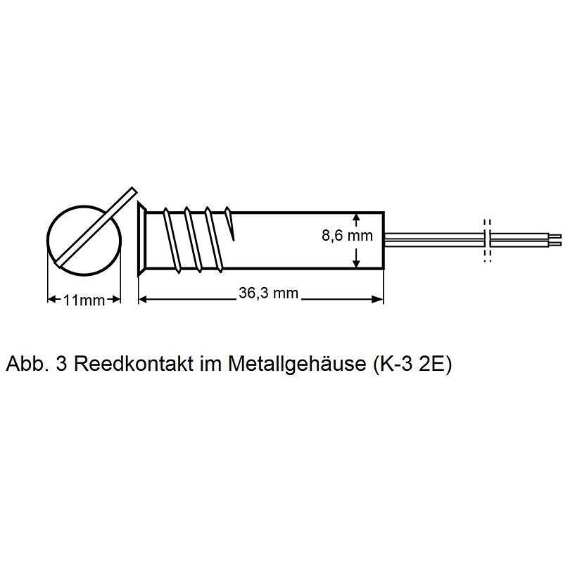 Satel K-3 2E Einbau Magnetkontakt Alu-Gehäuse 2EOL, Öffnungsmelder | Einsatzgebiet:Tür, Fenster | Detektionsverfahren:M
