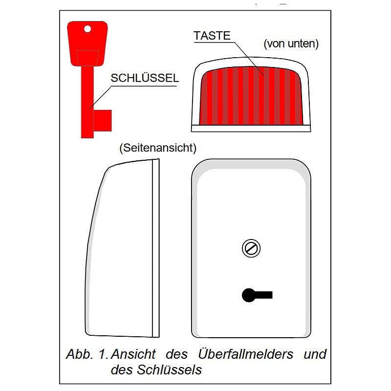 Satel PNK-1 Überfallmelder mit Alarmspeicher, Überfalltaster