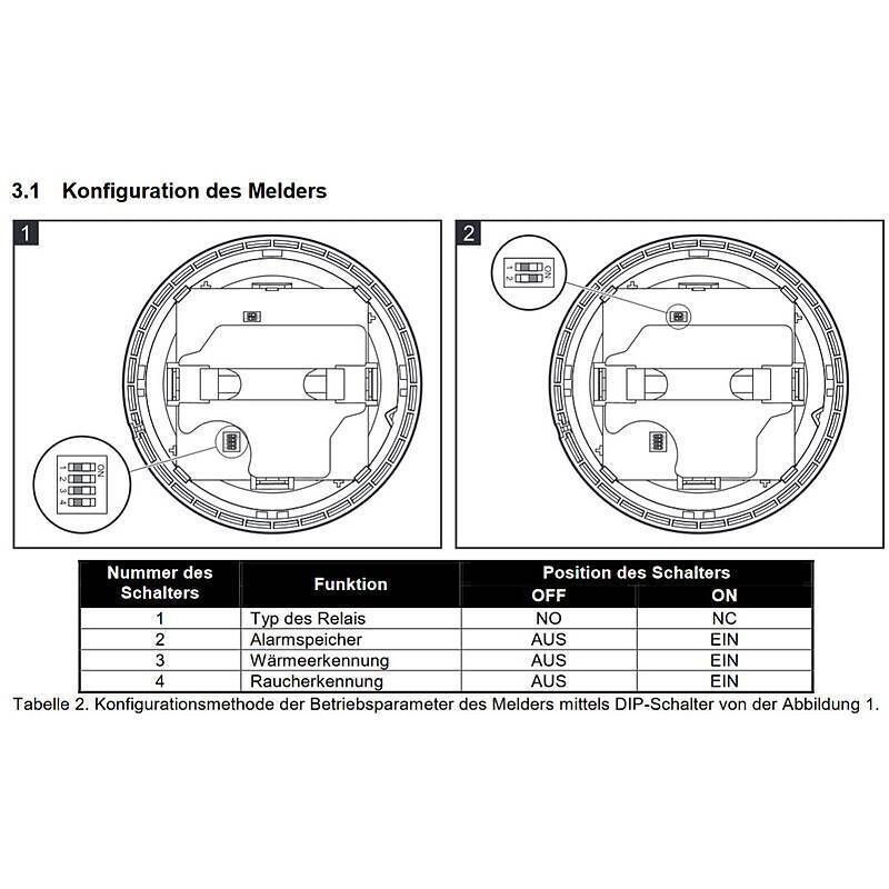 Satel TSD-1 Dual Rauch- und Hitzemelder 12V, Rauchmelder, Hitzemelder, Multikriterien-Melder | nach Richtlinien: EN 54