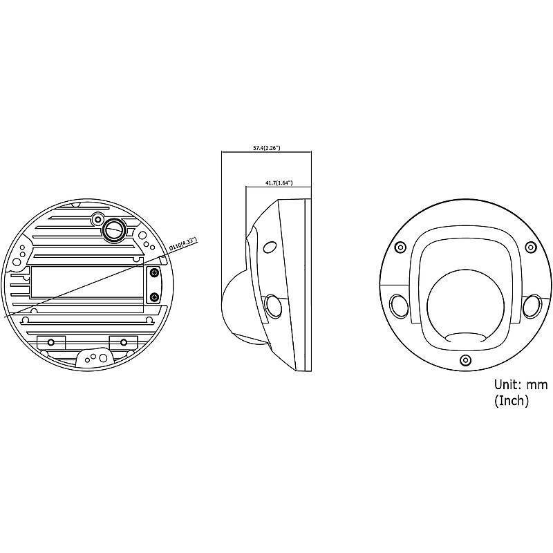 TruVision TVW-5605 IP-Kamera 4MPx T/N IR PoE IP66, 4 MegapixelDome Kamera | Blickwinkel:98° (Objektiv-Brennweite 2,8 mm