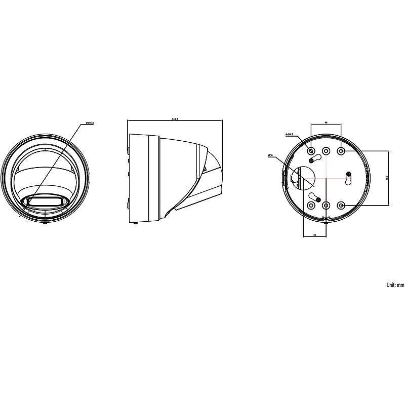 TruVision TVT-5609 IP-Kamera 4MPx T/N IR PoE IP67, 4 MegapixelKompakt Kamera | Blickwinkel:98° - 28° (Objektiv-Brennwei