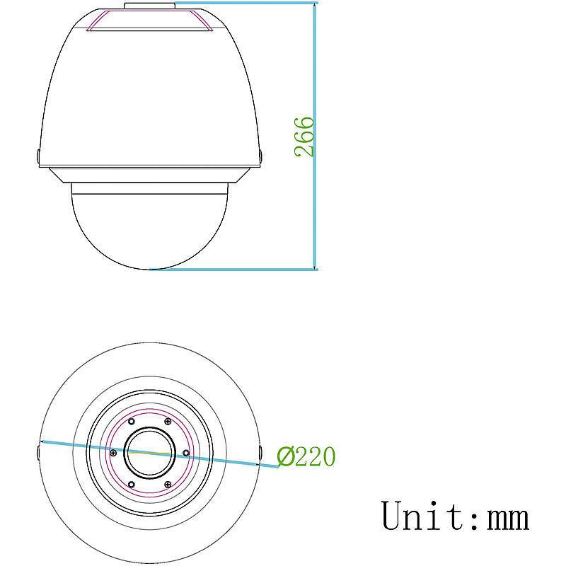 TruVision TVP-6101 HD-TVI Kamera 1080p T/N PTZ, 1080pPTZ Kamera | Zoom:32x optisch | WDR:Ja | Schutzart:IP66 | IR-Sperr