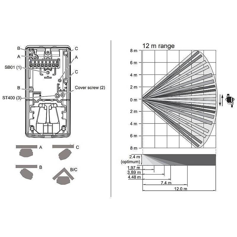 Aritech DD1012PI-N Dual-Melder PIR/MW, Tierimmun, Haustierimmuner Dual-Bewegungsmelder für Alarmanlagen | mit fortschri