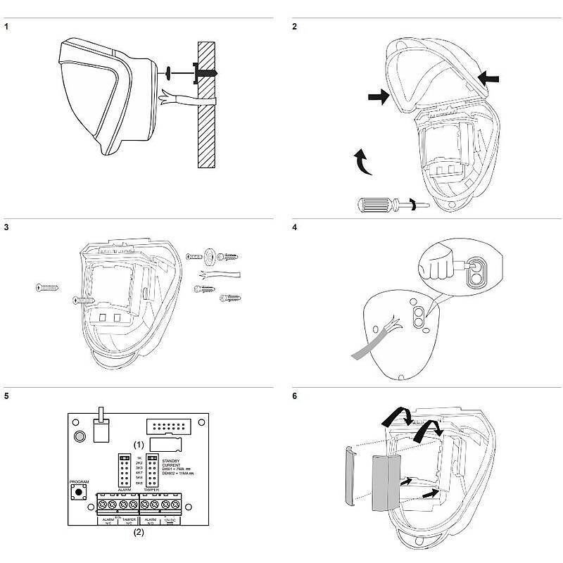 Aritech DDI602AM-F3 Außenbewegungsmelder Dual, Dual Aussenbewegungsmelder, Anti-Masking, PIR/MW | Erfassungsreichweite
