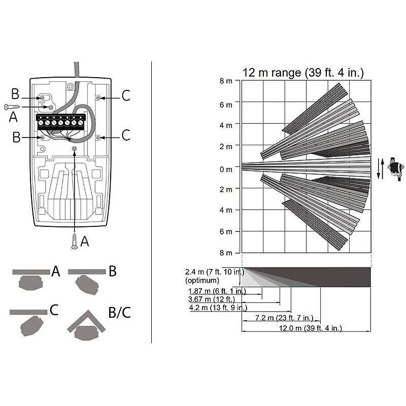 Aritech VE1012 Bewegungsmelder PIR, 12m, Vector, professioneller PIR-Bewegungsmelder für Alarmanlagen | mit V2E-Signala