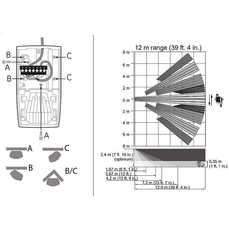Aritech VE1012PI Bewegungsmelder PIR Haustierimmun, Haustiertolleranter PIR-Bewegungsmelder für Alarmanlagen | mit V2E-