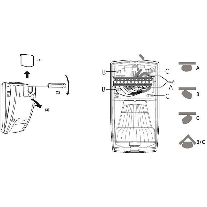 Aritech VE1120-D Bewegungsmelder PIR, 20m, VdS B, mit V2E-Signalauswertung (Vermeiden von Falschmeldungen), Einsteckbar