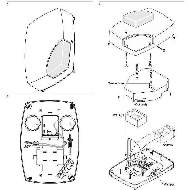 Aritech AS506 Außensirene 114dB, mit Blitz, rot, Akustisch-optischer Extern-Signalgeber, 114 dB | hochwertiges Kunststo