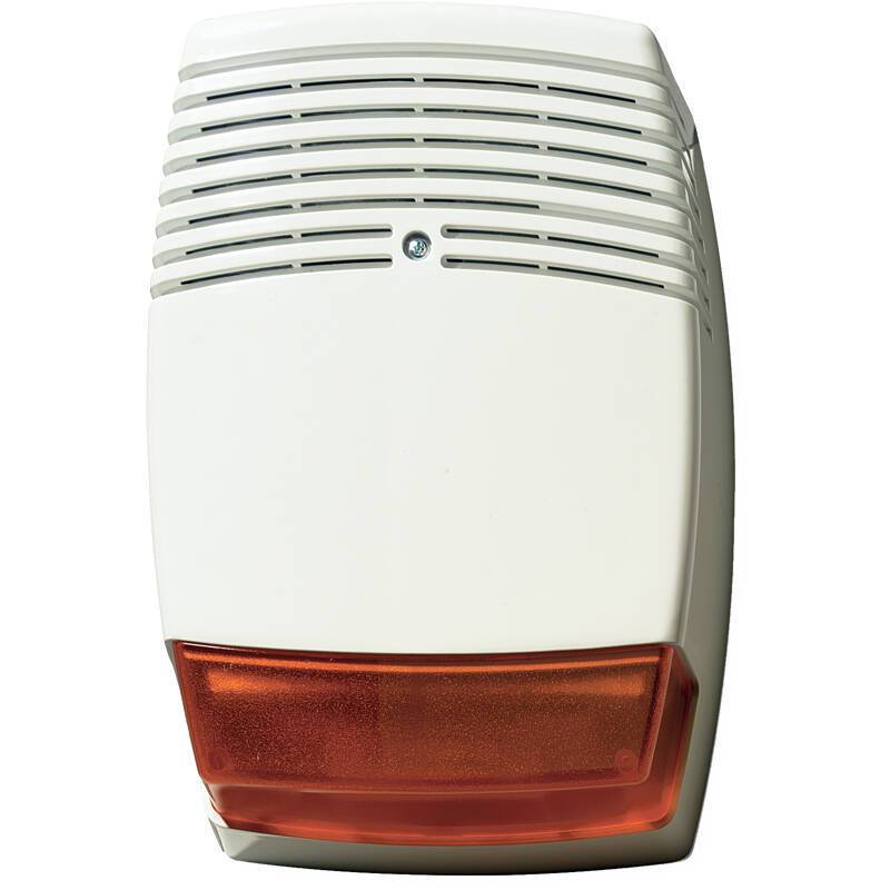 Aritech AS610 Außensirene 120dB, mit Blitz, rot, Akustisch-optischer Extern-Signalgeber, 120 dB | Hochwertiges Kunststo