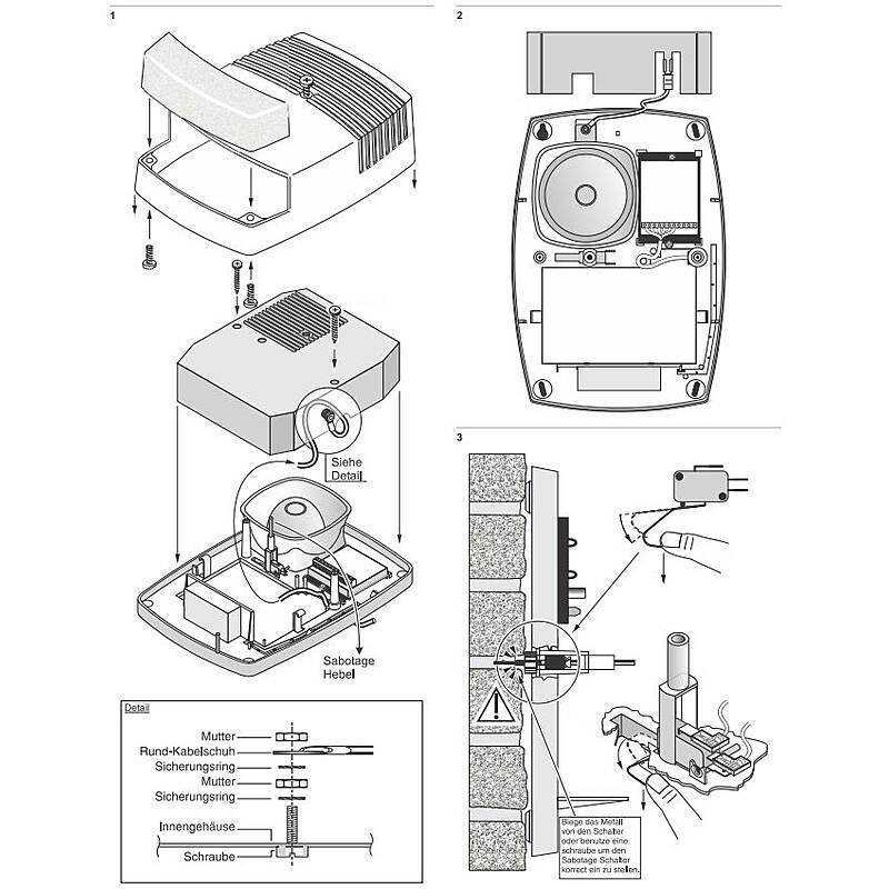 Aritech AS611V Außensirene 100dB, Blitz rot, VdS C, Akustisch-optischer VdS-C Signalgeber für Alarmanlagen | hochwertig