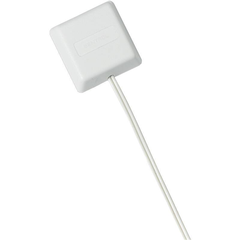 Aritech 5150-W Glasbruchmelder passiv, weiß, 3m, weisser Auf-Glas-Piezosensor mit 30cm Kabel | 3m Erfassungsradius geme