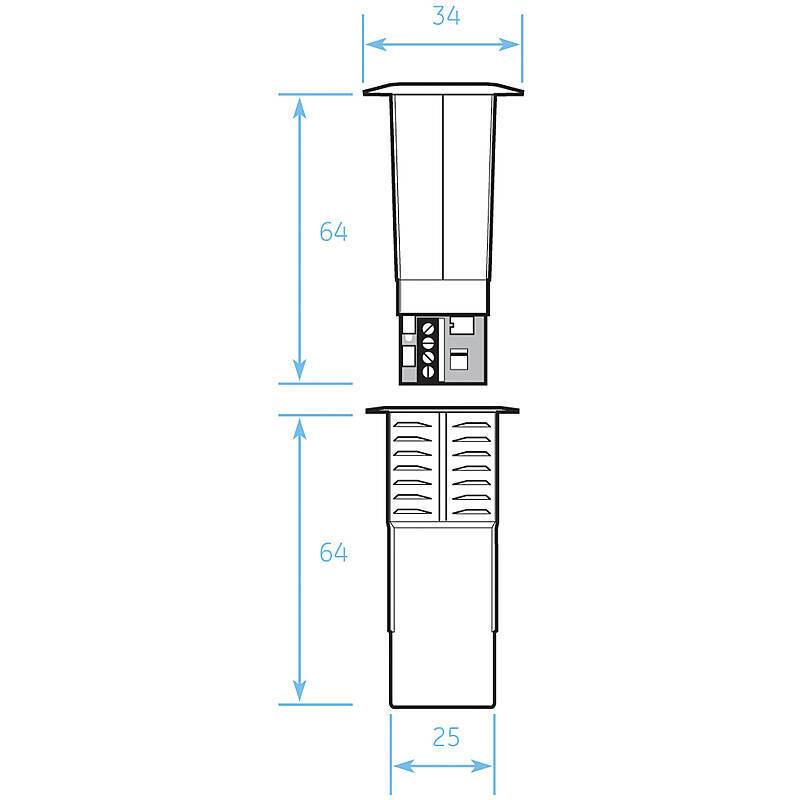 Aritech 5822A-W Einbau ShatterPro II, 7,5m Radius, Akustische Glasbruchsensorer ShatterPro II(mit Mustererkennungstechn