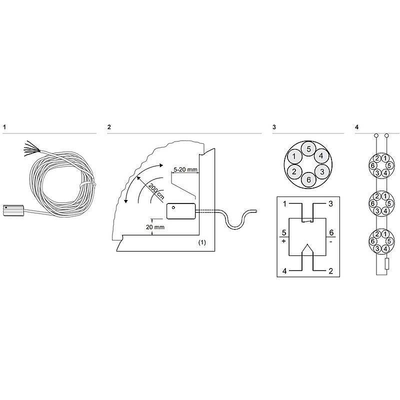 Aritech GS320 Glasbruchmelder passiv, Relais, VdSB, weisser VdS-B Passiver Glasbruchmelder mit Relaisausgang | 2m Ansch