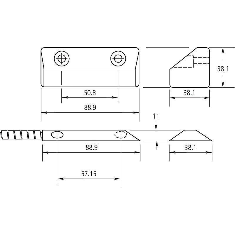 Aritech DC109 Rolltorkontakt, extra robust, Rolltorkontakt extra robust | für Einsatz gewerblichen, industriellen Berei