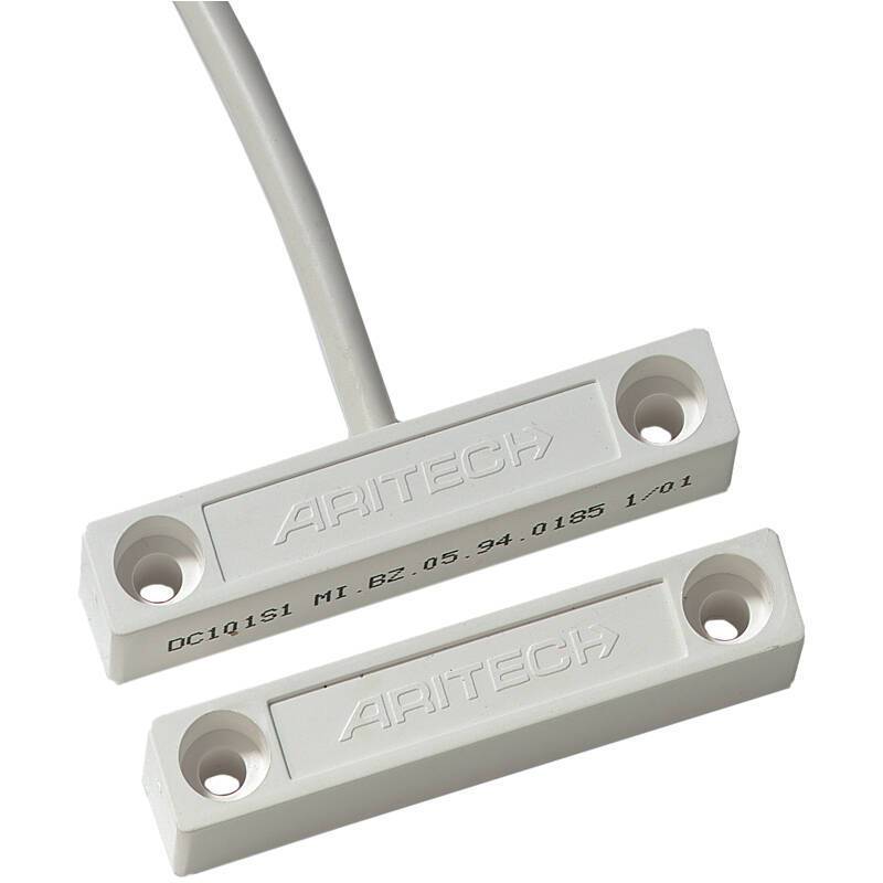 Aritech DC101 Magnetkontakt weiß, 2m, Aufbau, hochwertiger MagnetkontaktEN Grad 2, Aufbau, weiß | Anschlussart4 Draht,