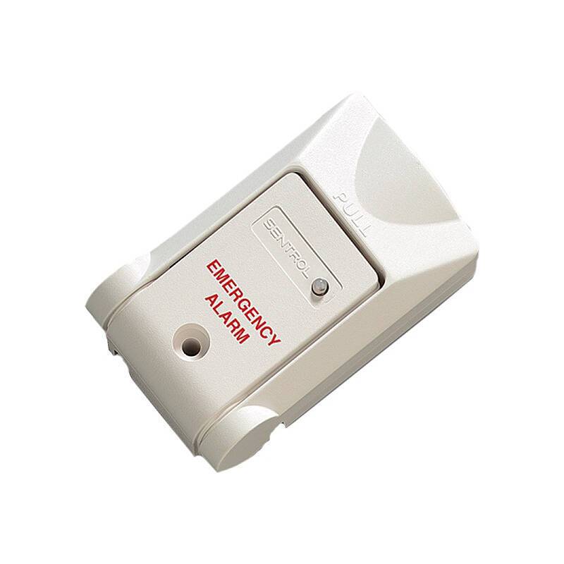 Aritech Panikschalter 3040-W, weiß Aufputz mit LED, professioneller Aufputz-Panikschalter, rote rastender LED-Anzeige |