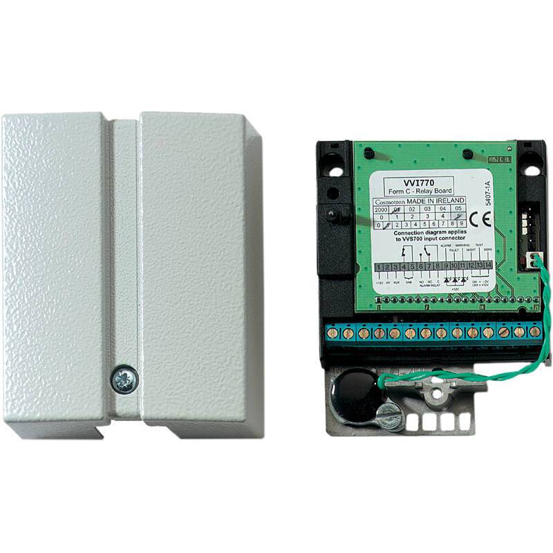 Aritech VV700RC Univers. progr. Körperschallmelder, VdS-C Univers. progr. KSM inkl. Relais-Einsteckpl. mit Wechselkonta