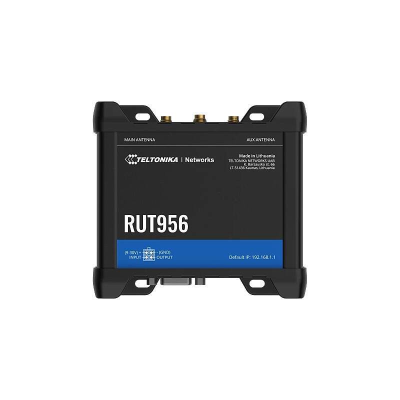 Teltonika RUT956 LTE Router DualSim RS232/RS485 IO, Industrieller LTE-Router zur mobilen Videoüberwachung, IoT-Anwendun