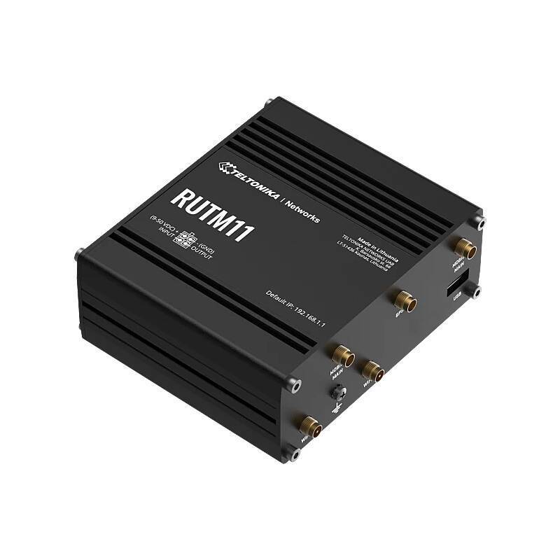 Teltonika RUTM11 LTE CAT6 Router DualSim 4-Port, Industrieller 4G LTE CAT6 Router, 4-Port - zur mobilen Videoüberwachun