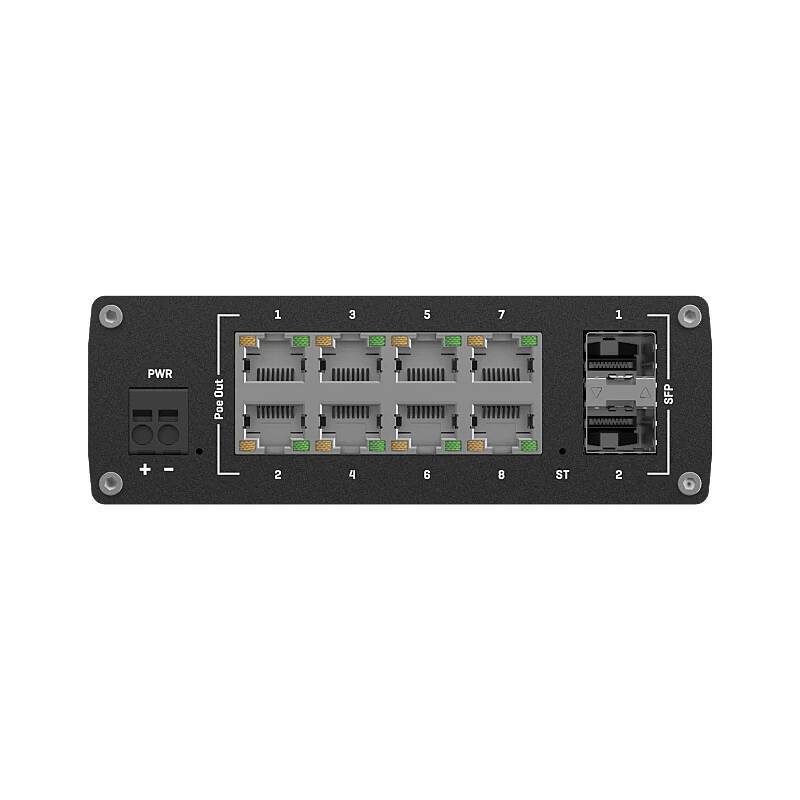 Teltonika TSW202 manag Industrie PoE-Switch 8-Port, 8-Port Industrie PoE+ Switch mit Geschwindigkeiten bis zu 1000 Mbit