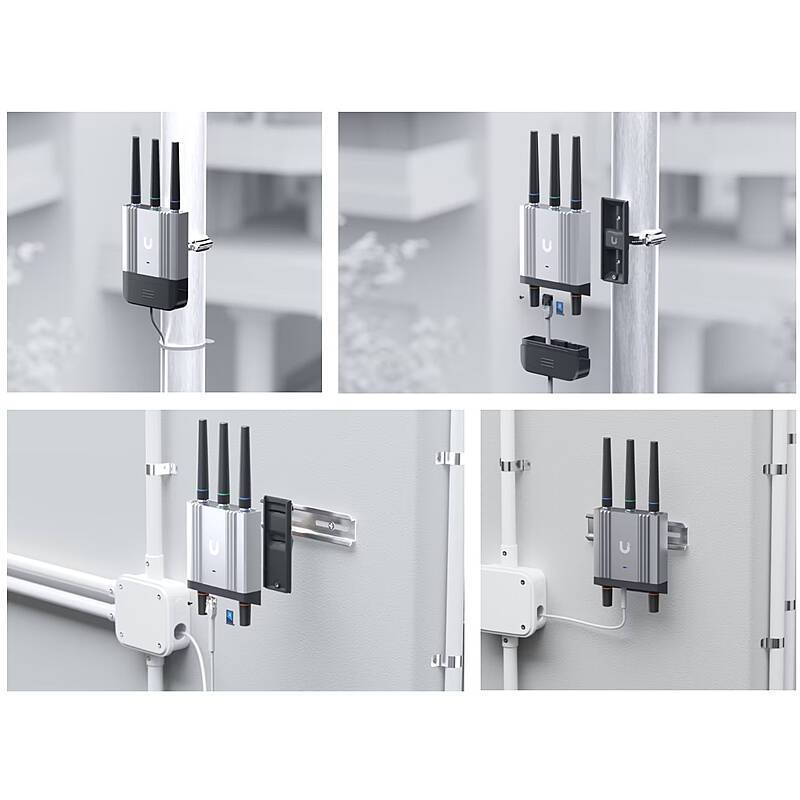 Ubiquiti UniFi LTE Router PoE UMR-Industrial CAT4, Industrieller 4G LTE CAT4 Router für IoT-Anwendungen im Innen-/Außen