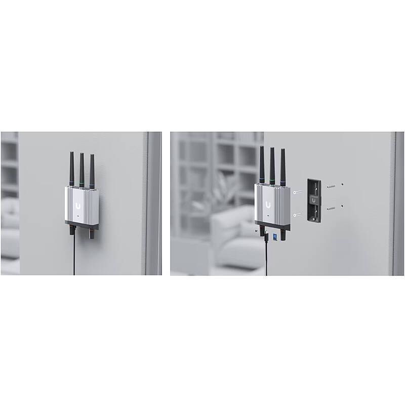 Ubiquiti UniFi LTE Router PoE UMR-Industrial CAT4, Industrieller 4G LTE CAT4 Router für IoT-Anwendungen im Innen-/Außen