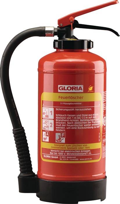 Fettbrandfeuerlöscher FA 3 EASY 3l aufladb.Brandkl.8 A 75 F m.Wandh.GLORIA