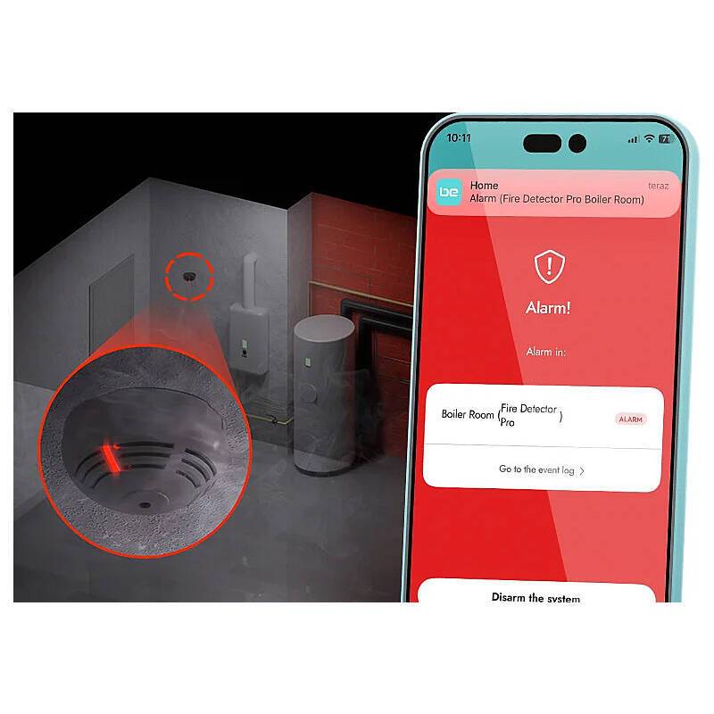 BE WAVE Fire Detector Pro Funk-Rauchmelder, Rauchmelder | Einsatzgebiet:Innenbereich | Leuchtmittel: LED | Funktionen:S